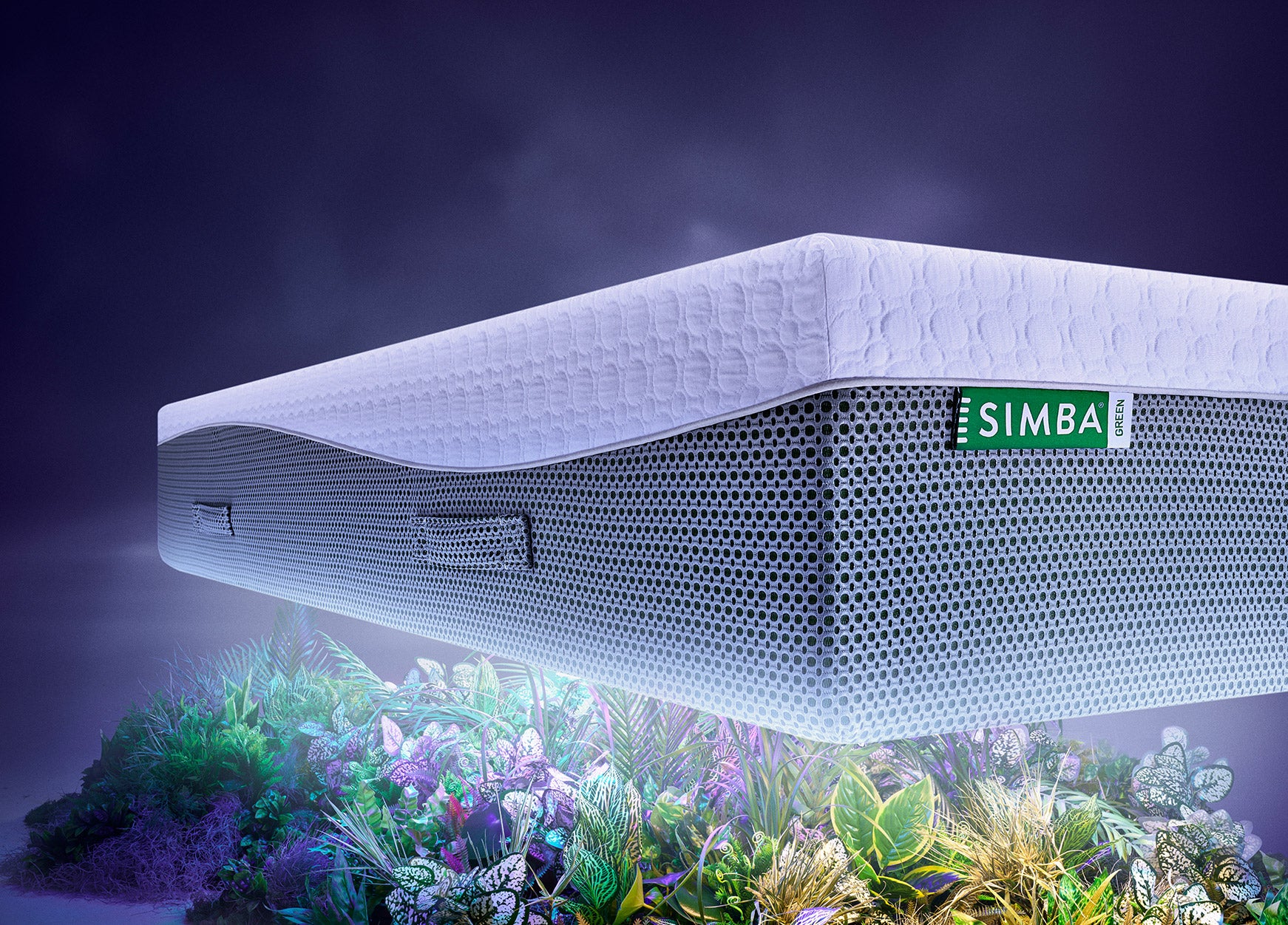 The Simba® Green Hybrid Wildflower Mattress